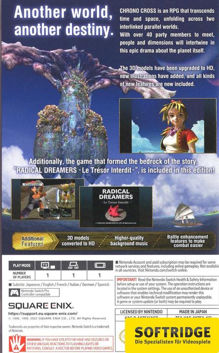 Actual product image Square Enix Chrono Cross - The Radical Dreamers Edition -ASIA- (Switch, Switch Lite, Switch OLED, EN)