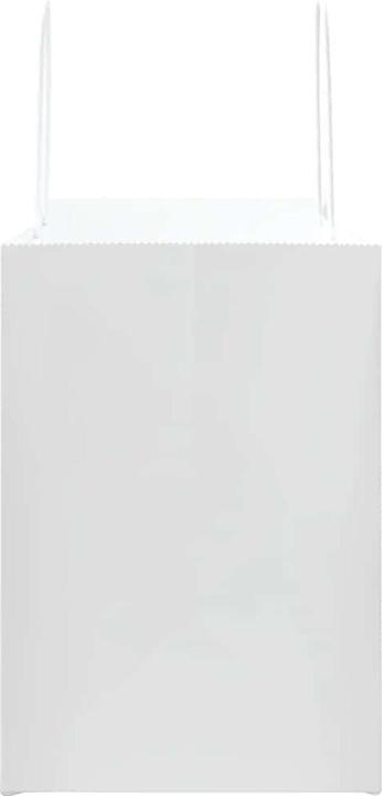 Produktbild VidaXL Kraftpapiertüten 250 Stk. mit Henkel Weiss 32x17x25 cm Papiertüte (Geschenktüte, 250 x)