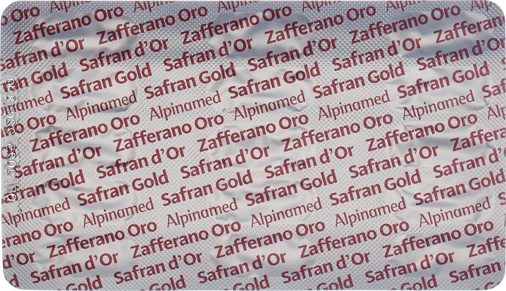 Nutritional values and ingredients Alpinamed Saffron Gold (90 Piece, Capsules, 88 g)
