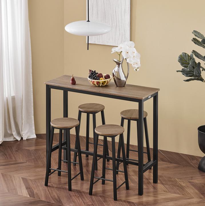 Image du produit SoBuy Table de bar avec 4 chaises (120 x 100 x 40 cm)