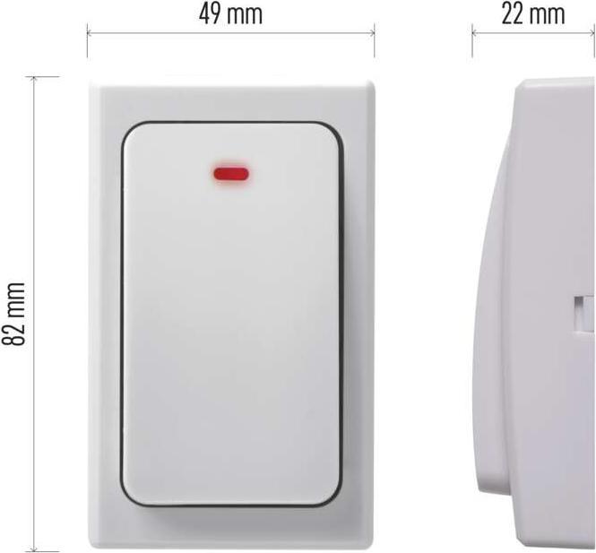 Image du produit Emos Bouton de remplacement pour sonnette de porte sans fil P5729