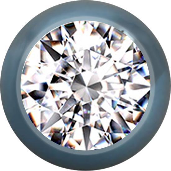 Star Piercing Micro Kugel hellblau mit Kristall silber (ohne Messing, Chirurgenstahl 316L)