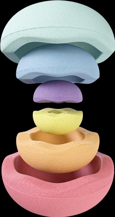 Produktbild Stapelstein Inside Rainbow Pastel 6er Set - (violet/light blue/mint/light yellow/light orange/light