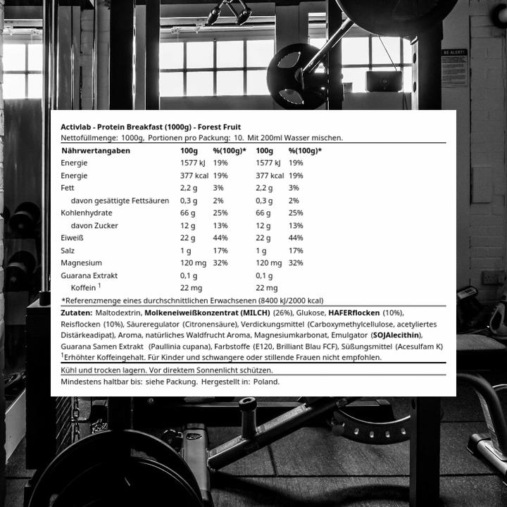Produktbild Activelab Protein Frühstückswald Früchte 1000g (Forest Fruit, 1 Stk., 1000 g)