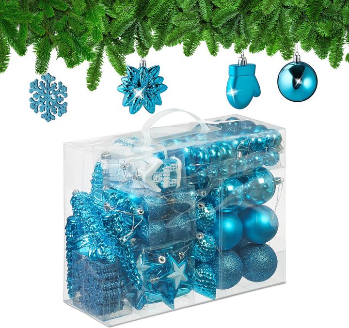 Image du produit Relaxdays Ensemble de 100 boules de Noël (100 -pièce)