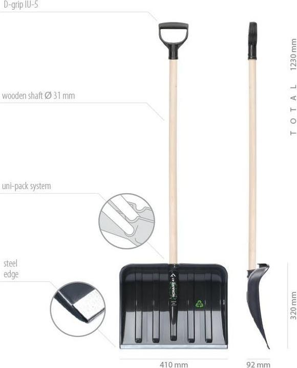Actual product image Magni NONAME 41 ECO snow shovel with steel edge
