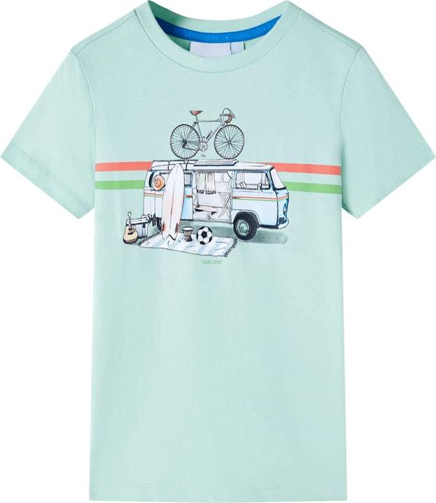 VidaXL Kinder-T-Shirt Helles Minzgrün 116,Material: 100 (116)