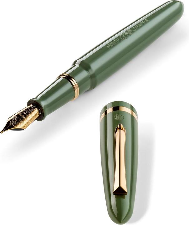 Produktbild Montegrappa Isven3ag 2 Venetia Füllfederhalter, Lagunengrün, Gelbgold, Stahl M (Gelbgold)