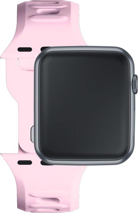 Actual product image 3MK Silicone Watch Strap Powder Pink dla Apple Watch 42/44/45/49 mm