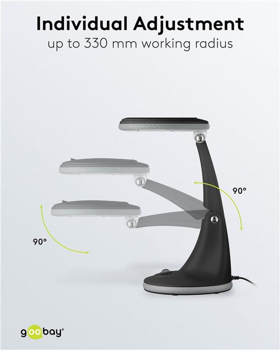Actual product image Goobay LED stand magnifier lamp, 6 W, black