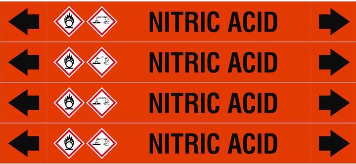 Energie-Label Brady ASME - Rohrmarkierer - Nitric Acid
