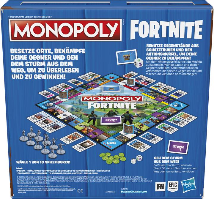 Produktbild Monopoly Fortnite Sammlerausgabe (Deutsch, Italienisch, Englisch, Spanisch, Polnisch, Finnisch, Niederländisch, Arabisch, Türkisch, Portugiesisch, Ungarisch, Dänisch, Rumänisch, Slowenisch, Tschechisch, Schwedisch, Norwegisch, Bulgarisch, Kroatisch, Lettisch, Slowakisch)