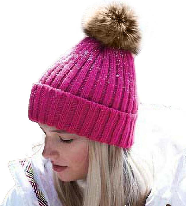 Actual product image Beechfield Knitted Hat With Pom Pom (One size)