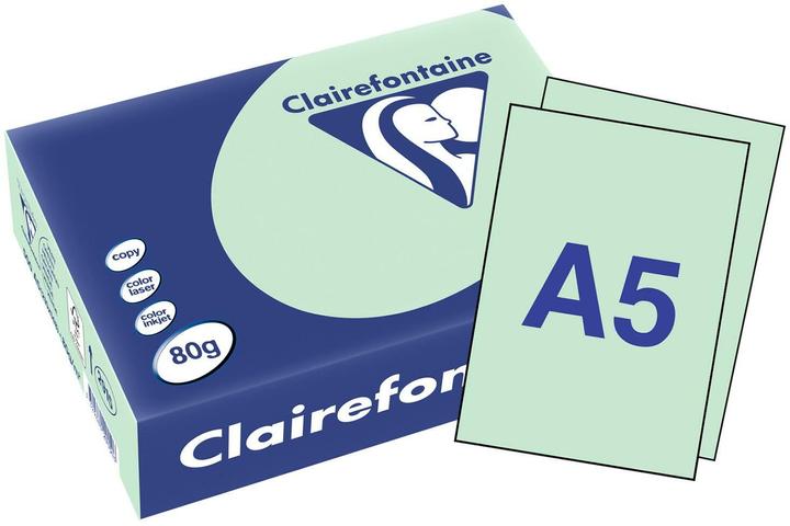Immagine prodotto Clairefontaine Carta per fotocopie Trophée A5, verde chiaro, 80 gm2, 500 fogli (80 g/m², 500 x, A5)