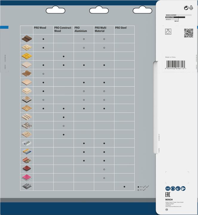 Nährwerte und Zutaten Bosch Professional Zubehör PRO Steel Kreissägeblatt, 305 x 2,2 x 25,4 mm, T60
