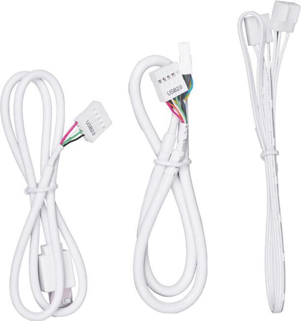 Actual product image Lian-Li EDGE HUB, 4x USB, 6x PWM - weiss (4 Fan)