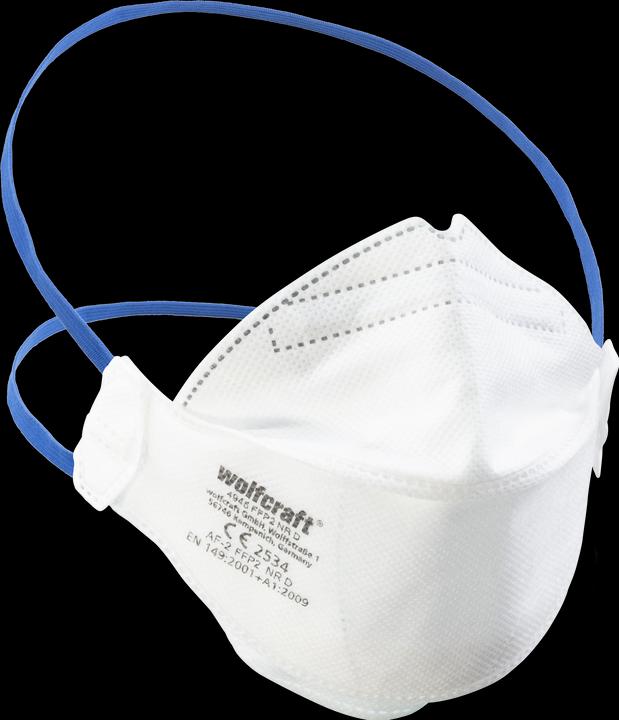 Produktbild wolfcraft wolfcraft 2 Feinstaubmasken FFP2 (CE) (FFP2, 2 x)