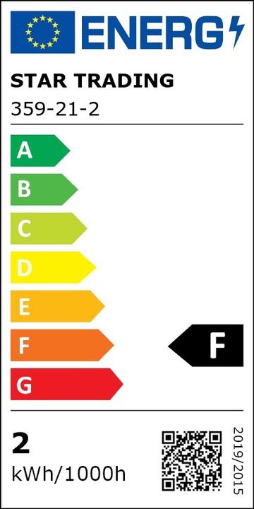 Energie-Label Star Trading LED Leuchtmittel E27 G45 Outdoor Lighting PC Cover Filament (E27, 1.40 W, 120 lm, 1 x, F)