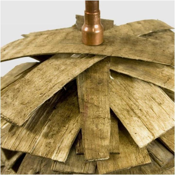 Image du produit Gie El LGH0243 - Lampadaire en bois SHINGLE big