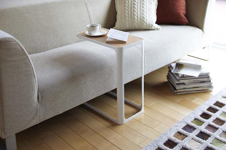 Produktbild Yamazaki Frame Beistelltisch, Eschenholz, Weiss (24 x 45 x 52 cm)