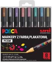 Actual product image Mitsubishi Metallic-Plakatmarker PC-5M 8 Farben (Multicoloured, 2.50 mm)