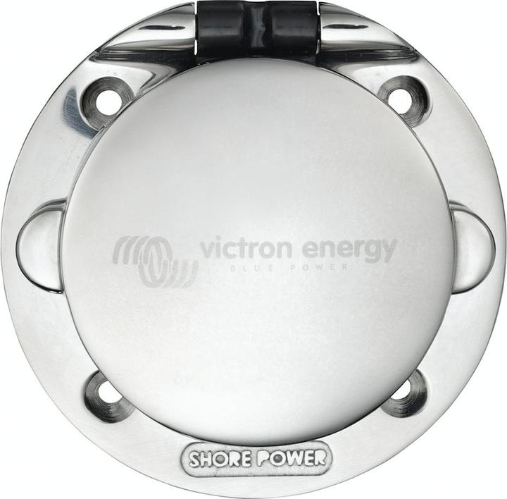 Immagine prodotto Victron Energy Presa di corrente a terra Victron in acciaio inossidabile con copertura 16A/250Vac (2p/3w) (Spina solare)