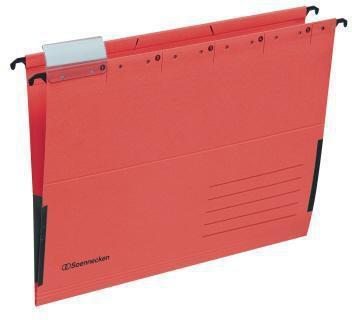 Produktbild Soennecken Hängetaschen rot A4 Leinenfrösche 220g Recyclingkarton 25 St./Pack. (A4, 1 x)