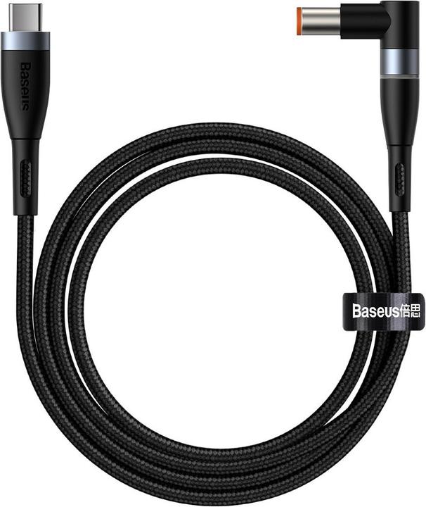 Immagine prodotto Baseus Cavo magnetico in zinco, da USB-C a DC 100W, PD, 2 m, angolato (nero) (2 m, 100 W)