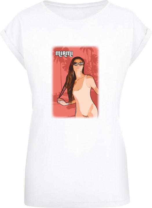Actual product image Merchcode Laides Grand Miami Extended Shoulder Tee - 113489 (M)