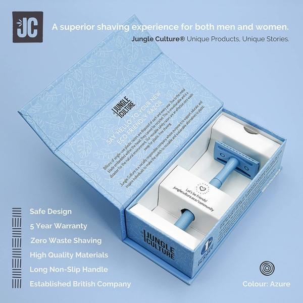 Produktbild Jungle Culture - Wiederverwendbarer Rasierhobel in Blau