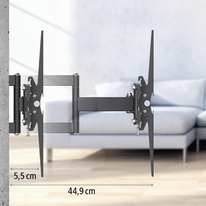 Produktbild Hama FULLMOTION TV Wall Bracket, 5 stars, XL - Befestigungskit (Anschlussplatte, Neig (Wand, 90.31", 75 kg)