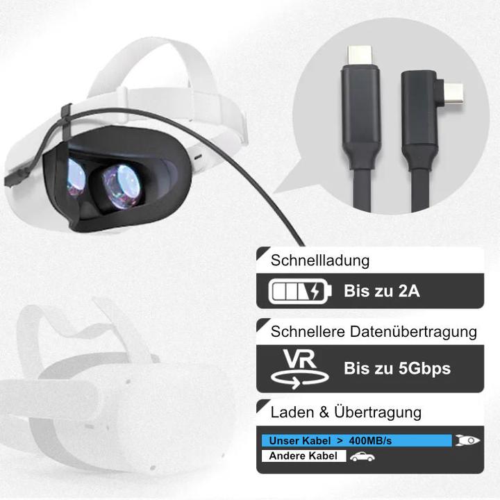 Produktbild Hermex Kabel für VR Brille 5m Oculus Quest 2 USB-C Datenkabel Ladekabel