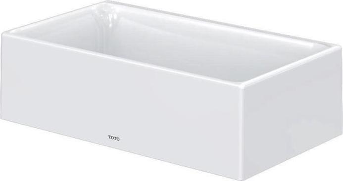 Actual product image TOTO CS Countertop washbasin 400 corner without tap hole and overflow white (230 mm, 400 mm)