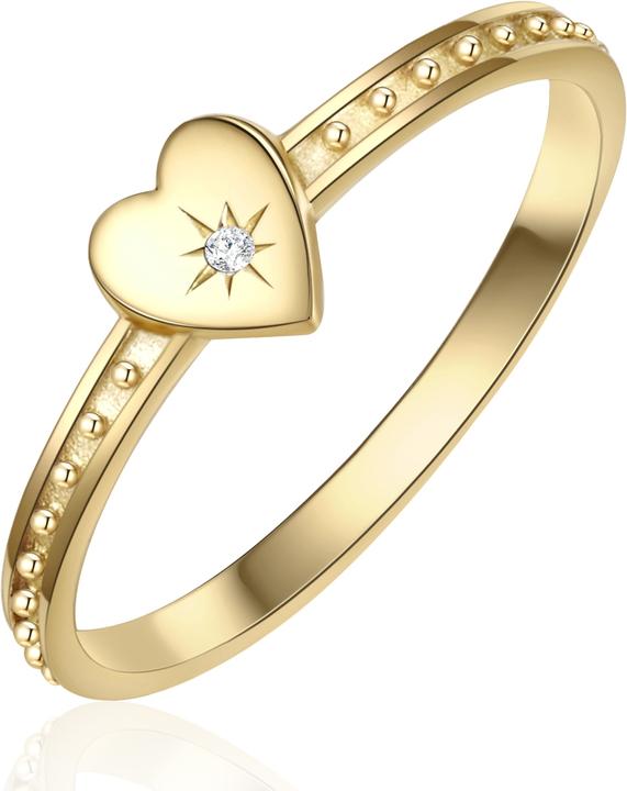 Immagine prodotto Glanzstücke München Donna Cuore in argento Sterling Cubic Zirconia Oro Giallo - 15806 (52, 925 Argento)