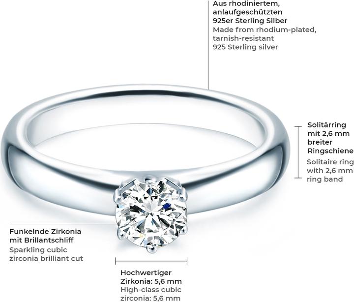 Image du produit Trilani Femmes argent sterling zirconium argent - 4122 (59, Argent 925)