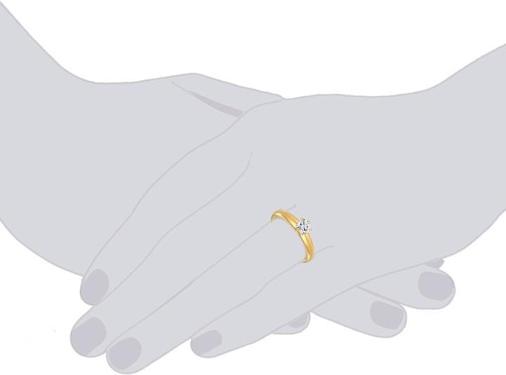 Immagine prodotto Trilani Donna Argento Cubic Zirconia Oro Giallo - 4126 (50, 925 Argento)