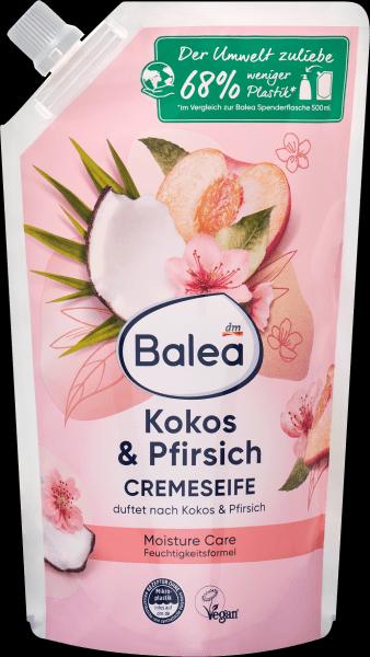 dm Balea Cremeseife Pfirsich & Kokos (Handseife Nachfüllpackung, 500 ml)