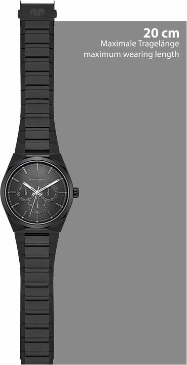 Produktbild Herren Multifunktionen Cooledge Edelstahl schwarz - 5610 (Analoguhr, 42 mm)
