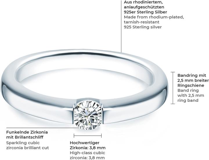 Immagine prodotto Trilani Donna Argento Zirconia argento - 4144 (54, 925 Argento)