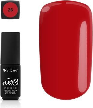 Immagine prodotto Silcare Flexy Hybrid Gel Lacca ibrida 26 4,5G (Red, Smalto per unghie effetto gel)