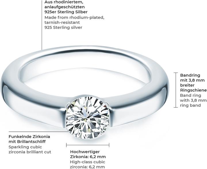 Immagine prodotto Trilani Donna Argento Zirconia argento - 4148 (54, 925 Argento)