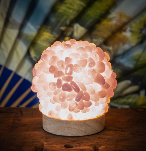 Produktbild Berk Kugelkristallleuchte „Rosenquarz”
