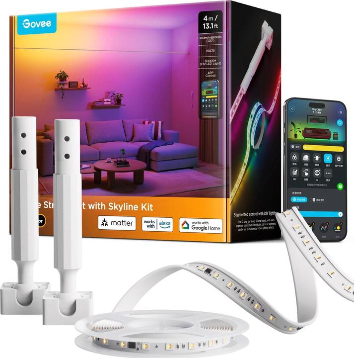 Produktbild Govee LED Stripe RGBICWW Skyline Strip Light, Lampensockel: LED (RGBIC, 400 cm, Indoor)