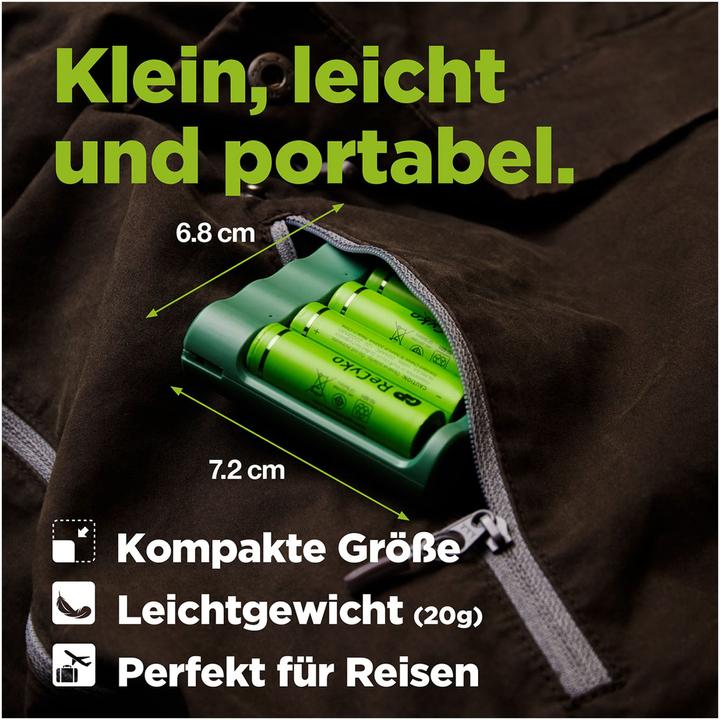 Actual product image GP Batteries ReCyko B421/85 4-Port USB Ladegerät inkl.4xAAA NiMh 850mAh (4 pcs., AA, 850 mAh, Battery + charger)