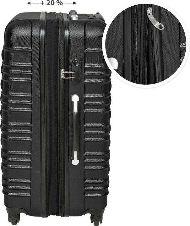 Image du produit tectake Set de 4 Valises (106 l, Bagage à main (jusqu'à 50l), M (50 - 90l), L (90 - 115l), XL (à partir de 115l))