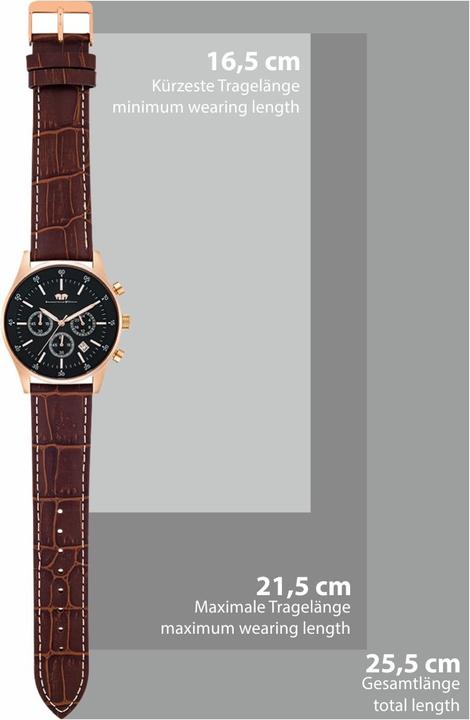 Immagine prodotto Cronografo da uomo Goodwill in vera pelle marrone scuro - 4410 (Cronografo, 45 mm)