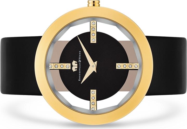 Produktbild Damen Quarzuhr Lucrezia Echtleder schwarz - 4336 (Analoguhr, 42 mm)