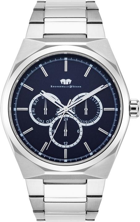 Herren Multifunktionen Cooledge Edelstahl silber - 5608 (Analoguhr, 42 mm)