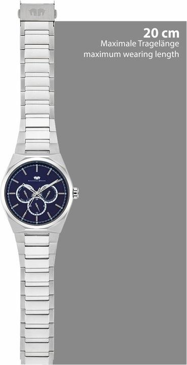 Immagine prodotto Uomo Multifunzioni Cooledge Acciaio inossidabile Argento - 5608 (Orologio da polso analogico, 42 mm)