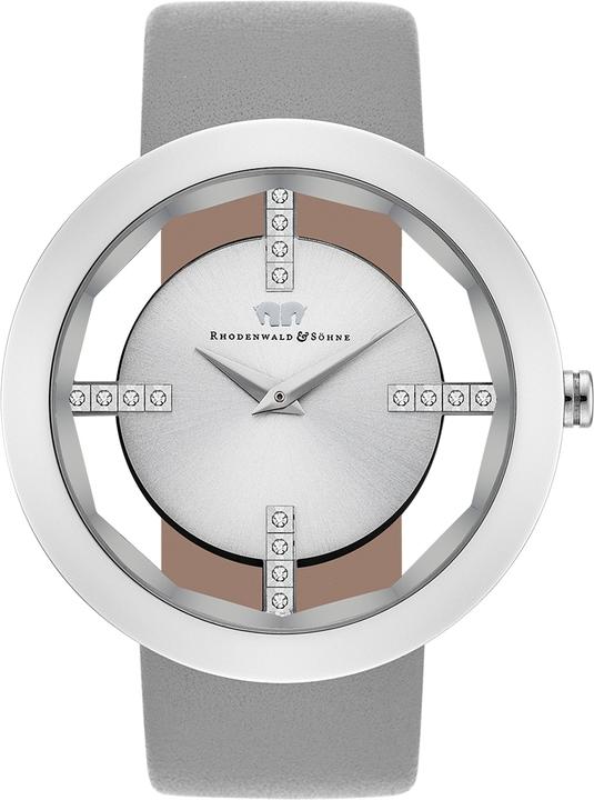 Produktbild Damen Quarzuhr Lucrezia Echtleder grau - 5128 (Analoguhr, 42 mm)